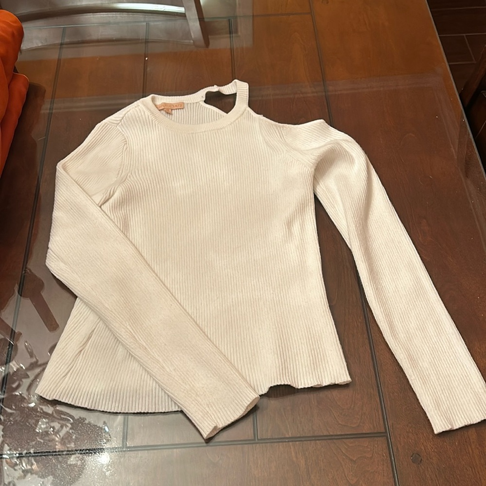 off the shoulder white sweater good condition